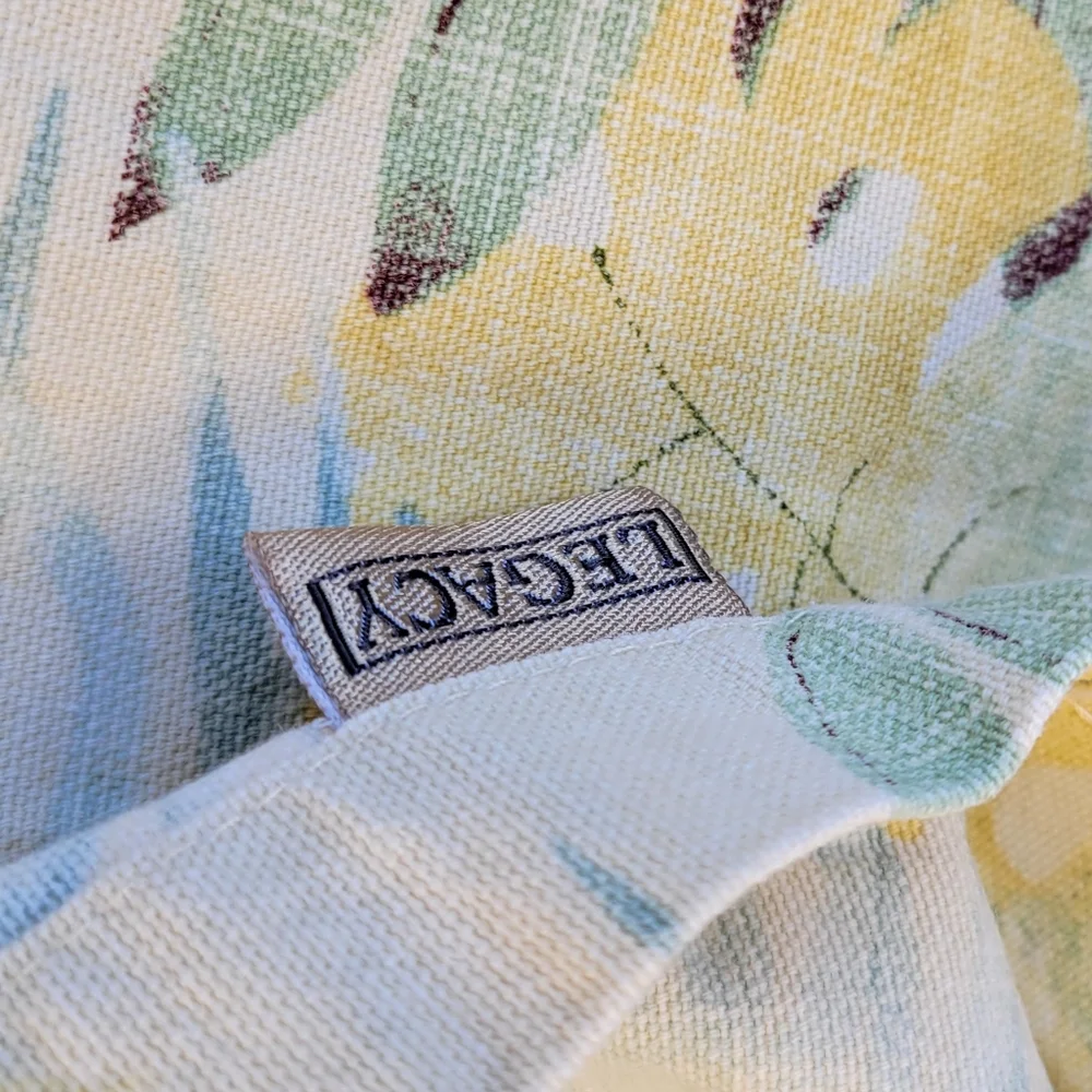 LEGACY Queen Duvet & shams green yellow palm leaf cotton Bedding Neiman …